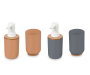 DKD Home Decor Set de 2 Accesorios de Baño de Bambú Surtido 7x7x16 cm
