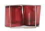 LAV Set de 4 Vasos Pinta, 340 ml, Color Rojo, 8.5 cm de Diámetro x 9 cm de Altura, Vidrio (6 Cajas)