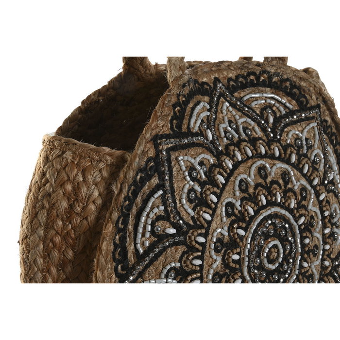 DKD Home Decor Surtido de 2 Bolsos de Yute 36x12x36 cm