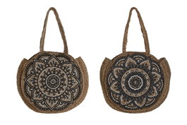 DKD Home Decor Surtido de 2 Bolsos de Yute 36x12x36 cm