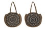 DKD Home Decor Surtido de 2 Bolsos de Yute 36x12x36 cm