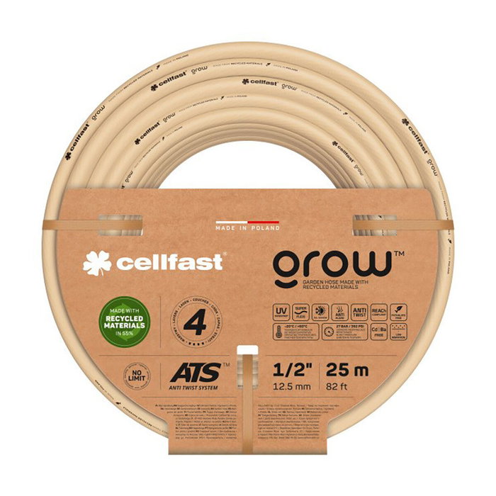 Cellfast Manguera de jardín Grow 19 mm, 3/4 pulg, 25 m