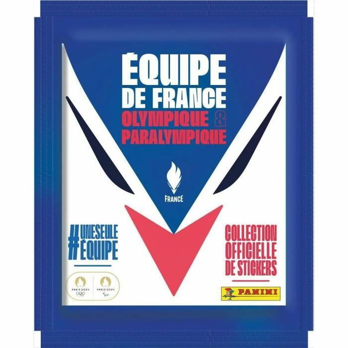 Panini Caja Metálica con 10 Bolsillos + 2 Tarjetas Edición Limitada - Equipo Francés Juegos Olímpicos 2024