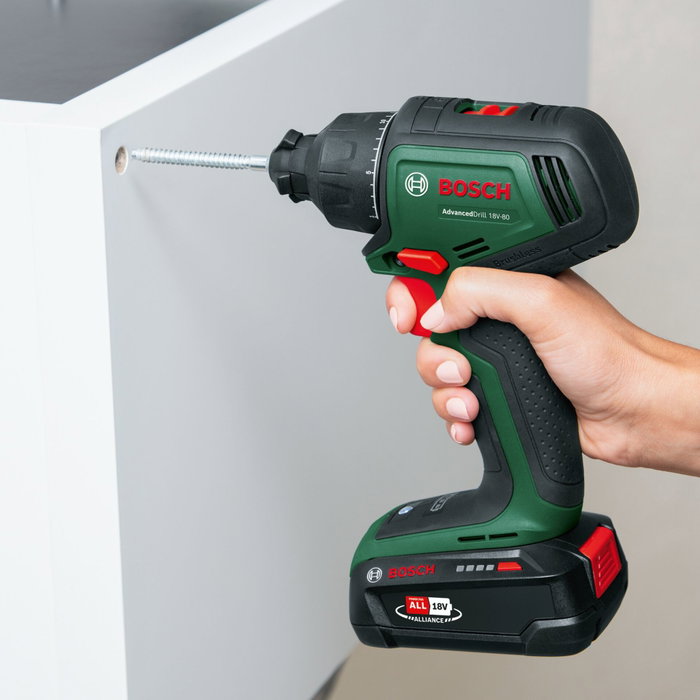 Bosch AdvancedDrill 18V-80 QuickSnap con 2 baterías de 2,5 Ah