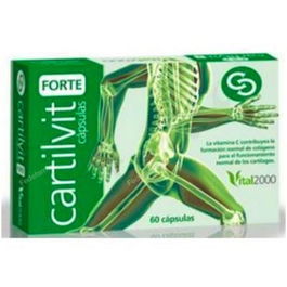 VITAL 2000 Cartilvit Forte 60 Cápsulas - Contribuye al funcionamiento normal de huesos y cartílagos