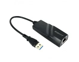 Eightt ERJ45-A Adaptador USB Tipo C a Gigabit Ethernet RJ-45 Negro