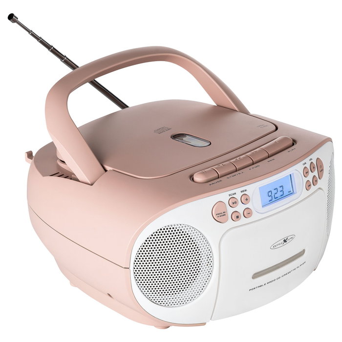 Reflexion RCR2260 Radio Portátil FM PLL 20 W LCD Azul Rosa y Blanco