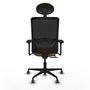 PIQUERAS Y CRESPO Silla de oficina Zulema Naranja y Negro