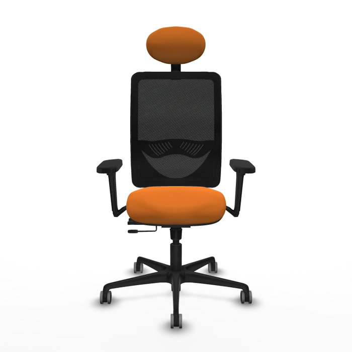 PIQUERAS Y CRESPO Silla de oficina Zulema Naranja y Negro