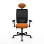 PIQUERAS Y CRESPO Silla de oficina Zulema Naranja y Negro