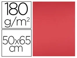 Liderpapel Cartulina Roja 50x65 cm 180g/m2 (25 hojas)
