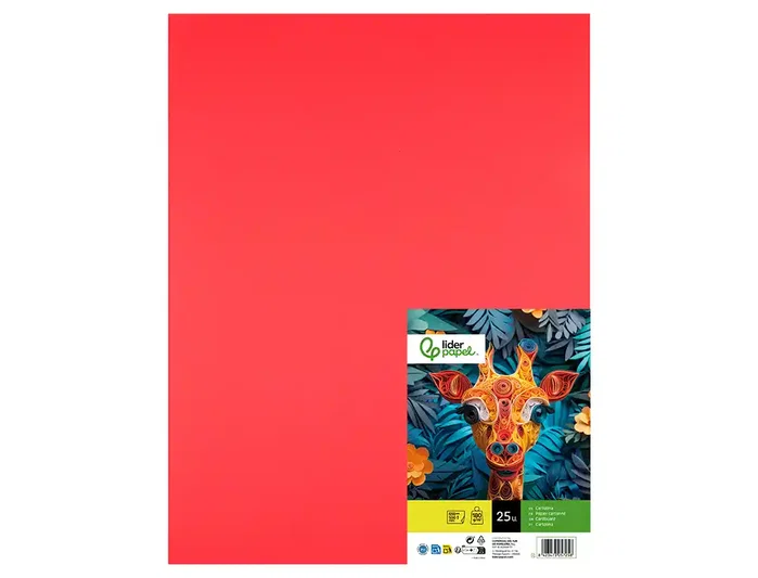 Liderpapel Cartulina Roja 50x65 cm 180g/m2 (25 hojas) Liderpapel Cartulina Roja 50x65 cm 180g/m2 (25 hojas)
