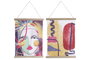 DKD Home Decor Lienzo MDF Abstracto Multicolor 38x51x1,5 cm