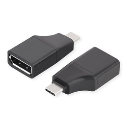 VALUE Adaptador USB Tipo C a DisplayPort v1.2, Negro