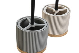 DKD Home Decor Organizador Beige Gris 12 x 36 x 14 cm (2 Unidades)