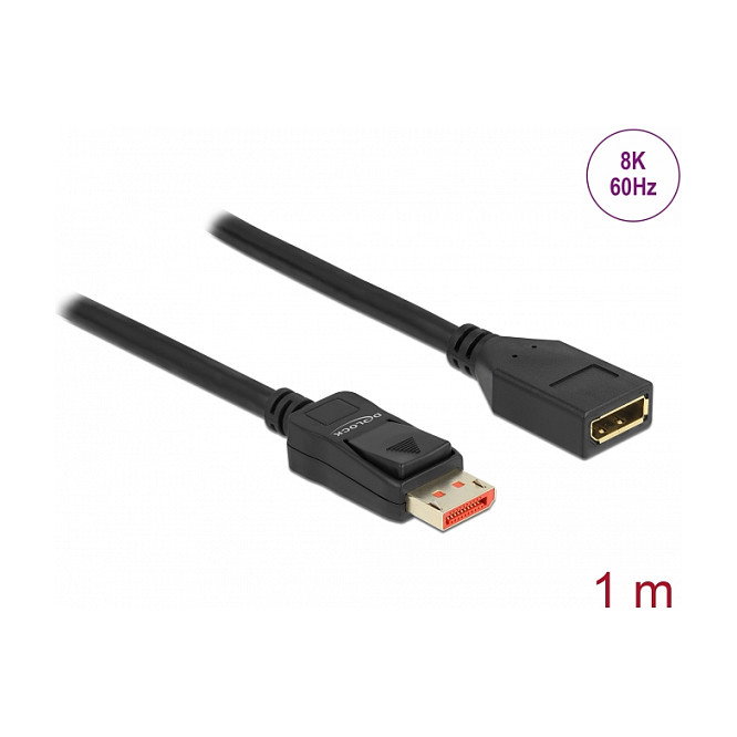 DeLOCK Cable de extensión DisplayPort 8K 60 Hz 1 m