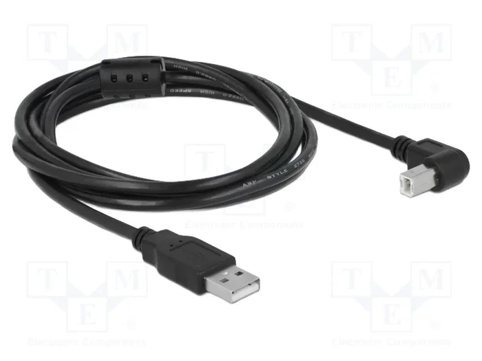 DeLOCK Cable USB 2.0 Tipo-A a Tipo-B angulado 2 m Negro DeLOCK Cable USB 2.0 Tipo-A a Tipo-B angulado 2 m Negro