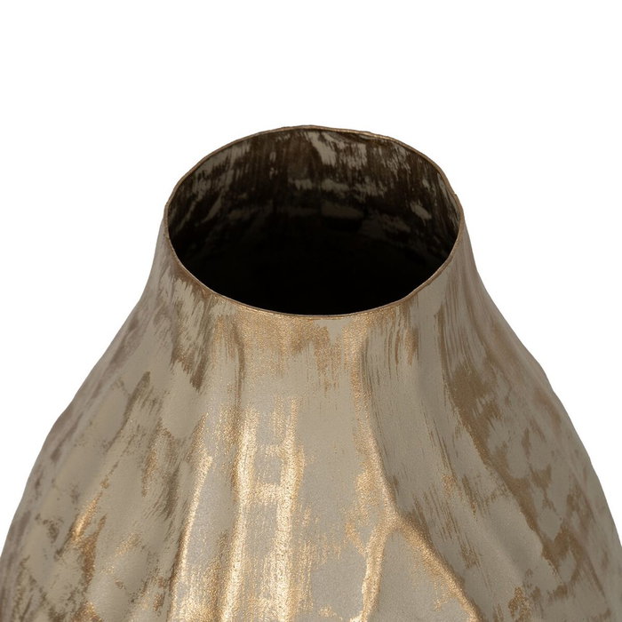Ixia Jarrón Oro-beige Metal 16 x 16 x 30 cm Ixia Jarrón Oro-beige Metal 16 x 16 x 30 cm