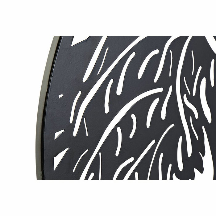 DKD Home Decor Decoración de Pared de Metal Árbol Negro 40x40 cm (Pack de 2)