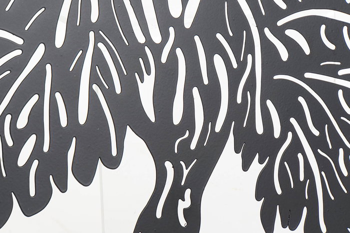 DKD Home Decor Decoración Pared Cottage Negro Metal Árbol 2 Unidades 40 x 40 cm