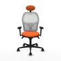 PIQUERAS Y CRESPO Silla de oficina Jorquera Naranja y Blanco