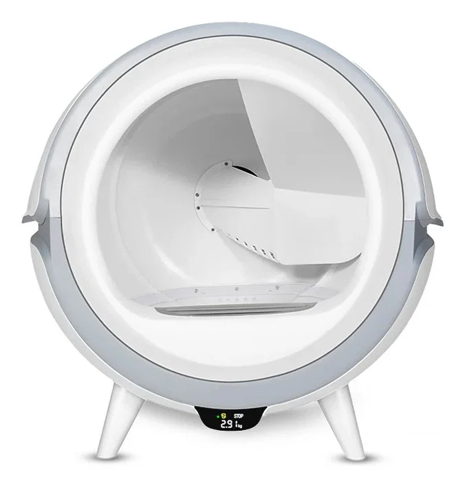 Daewoo D-HIPC101 Bandeja Higiénica Automática para Gato - Arenero con Limpieza Automática, Silencioso 45dB, Control por App Tuya, Gris/Blanco, Capacidad 4L