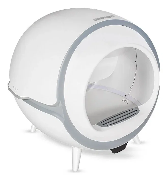 Daewoo D-HIPC101 Bandeja Higiénica Automática para Gato - Arenero con Limpieza Automática, Silencioso 45dB, Control por App Tuya, Gris/Blanco, Capacidad 4L