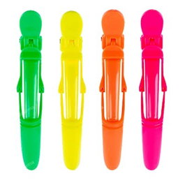 WAD PROFESSIONAL BEAUTY Set de Clips para el Cabello Amarillo, Rosa, Verde y Naranja