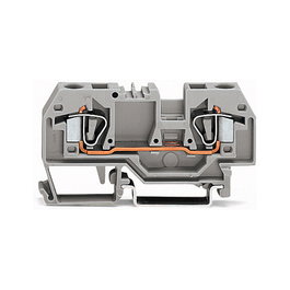 WAGO 282-901 Bornera de paso de 2 conductores, 6 mm, gris