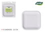 Algon Set 10 Platos Cartón Cuadrados Lámina Soja 23.5 cm (36 Unidades)
