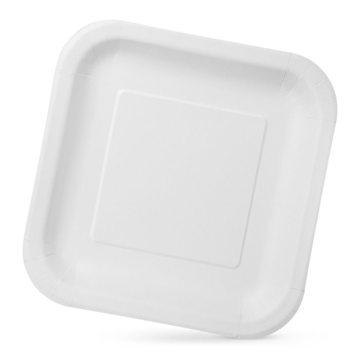 Algon Set 10 Platos Cartón Cuadrados Lámina Soja 23.5 cm (36 Unidades)