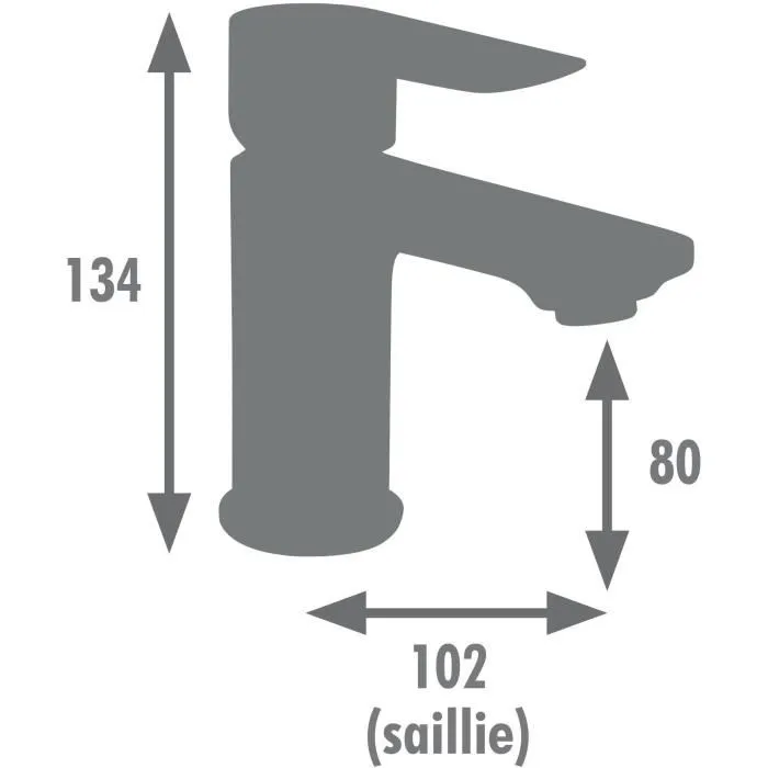 Edouard Rousseau AAAQX09942 Mezclador de Lavabo NAYAK Grafito Mate