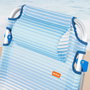 Aktive Silla de playa plegable y reclinable 5 posiciones rayas azul c/cojín y asa hombro