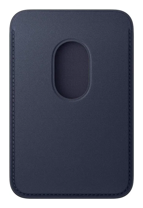 Apple Wallet FineWoven con MagSafe MGH94ZM/A para iPhone - cartera/album de tarjetas de microtela reciclada, color azul marino, compatible con localización Buscar