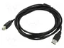 DeLOCK Cable USB 2.0 Tipo-A a Tipo-B de 3 m, Negro