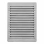 Edm Rejilla de ventilación rectangular empotrable con mosquitera gris