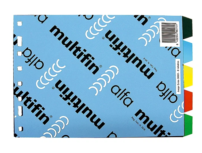 Multifin 3003 Separadores Plástico Cuarto Apaisado 5 Pestañas 215x155 mm