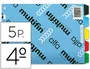 Multifin 3003 Separadores Plástico Cuarto Apaisado 5 Pestañas 215x155 mm