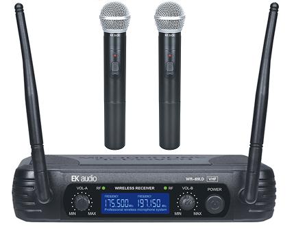 Dos Micrófonos Inalámbricos de Mano Ek Vhf Wr69Ld Dos Micrófonos Inalámbricos de Mano Ek Vhf Wr69Ld