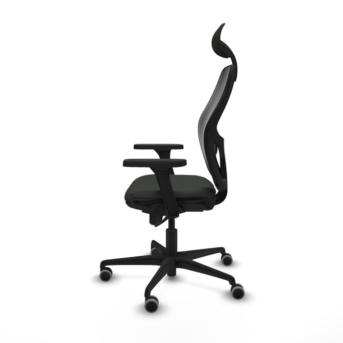 PIQUERAS Y CRESPO Silla de oficina Jorquera con mecanismo Sincro y brazos 3D, Negro