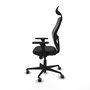 PIQUERAS Y CRESPO Silla de oficina Jorquera con mecanismo Sincro y brazos 3D, Negro