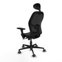 PIQUERAS Y CRESPO Silla de oficina Jorquera con mecanismo Sincro y brazos 3D, Negro