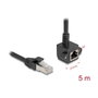 DeLOCK Cable de extensión de red RJ45 Cat.6 F/UTP 5 m Negro con conector de 90°