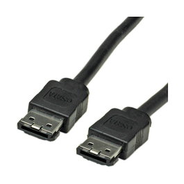 ROLINE Cable Externo eSATA III 6.0 Gbit/s, 0.5 m, SATA 7-Pin Macho/Macho, Negro