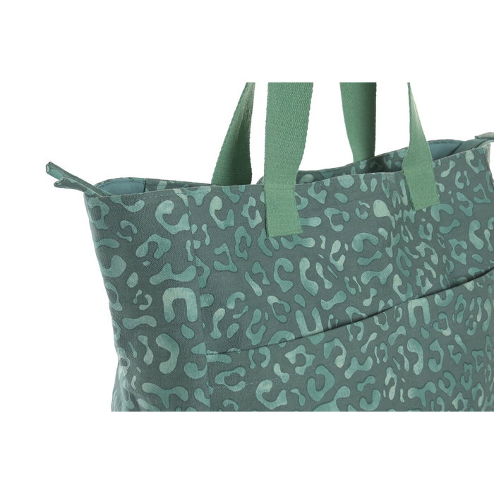 DKD Home Decor Surtido de 3 Bolsos de Algodón Colección KENYA Marrón, Rosa y Verde