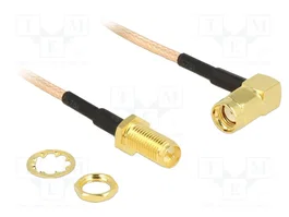 DeLOCK Cable Coaxial 0,16 m con conectores RP-SMA