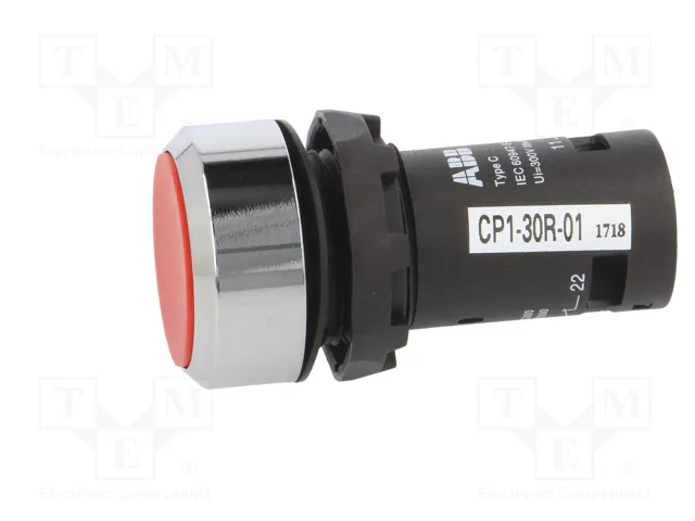 ABB Interruptor de presión CP1 22mm NC rojo ABB Interruptor de presión CP1 22mm NC rojo