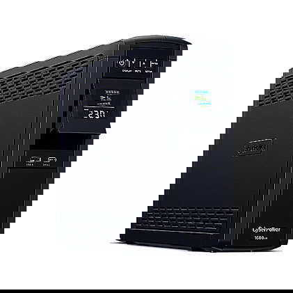CyberPower CP1600EIPFCLCD SAI UPS Interactiva, 1600VA / 1000W, Onda Sinusoidal Pura, 6 Tomas + 2 USB, Regulacion AVR, Torre Negra