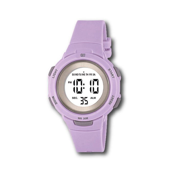 G&B TIME GBody Reloj LCD Cadete Redondo Luz LED Blanco WR30 con Estuche