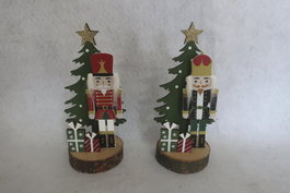 DKD Home Decor Figura Navidad Cascanueces Rojo Azul Marino 9 x 19.5 x 8 cm (6 Unidades)